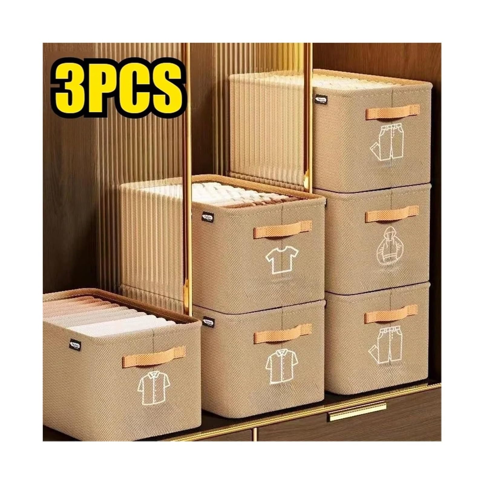 Schubladen Organisator Box für Socke BH Hosen(Khaki XL)