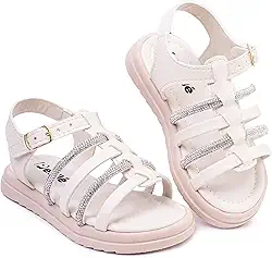 Sandália Infantil Menina com Tiras Brilhantes Moda Princesa Leve Confortável, 20 a 34