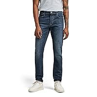 G-STAR Uomo 3301 Slim style Jeans, Blu (worn in deep teal 51001)