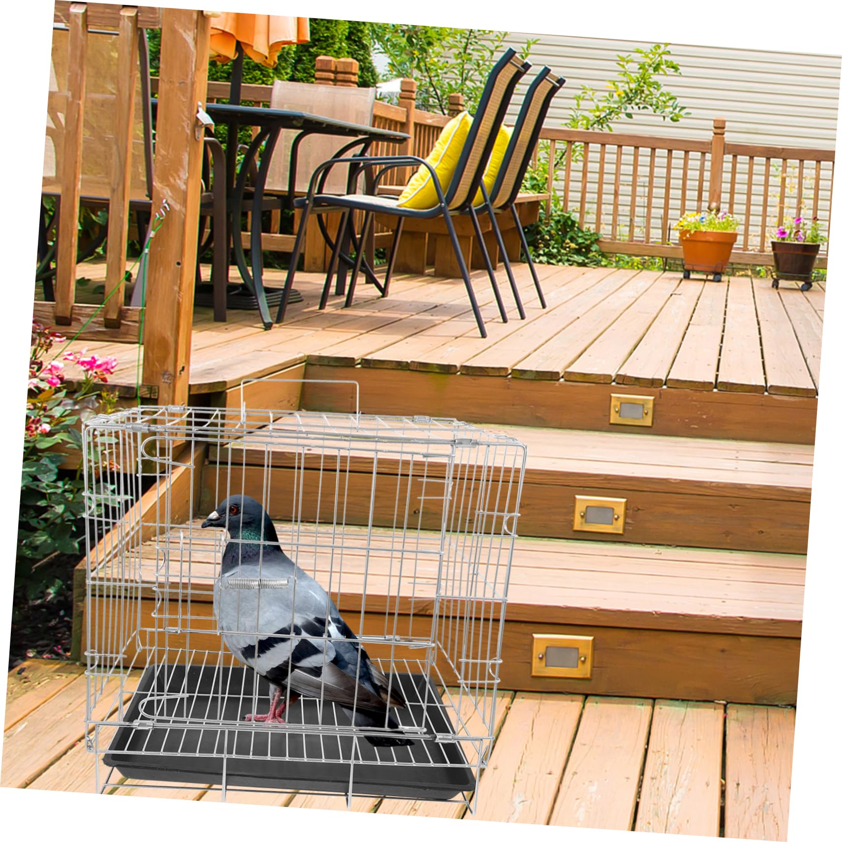 Happyyami Jaula De Cría De Pájaro De Gran Capacidad para Periquitos y Palomas Transportador De Aves Bandeja Extraíble Diseño De Inoxidable y Duradero para Uso Doméstico