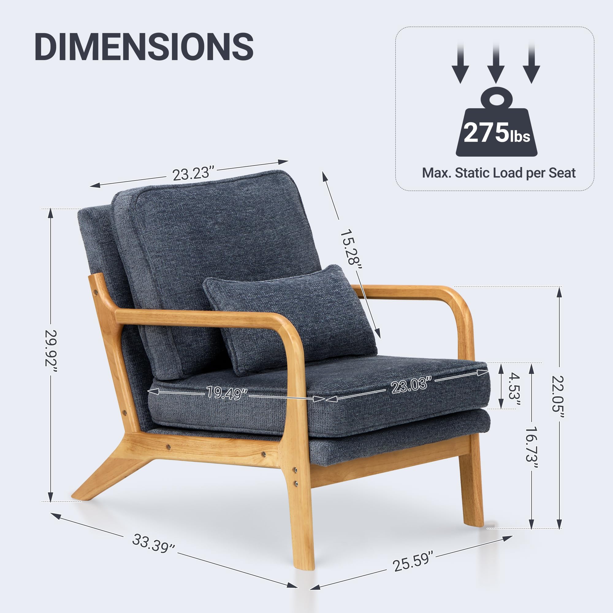 Snapklik.com : COLAMY Mid Century Modern Accent Chair Set Of 2