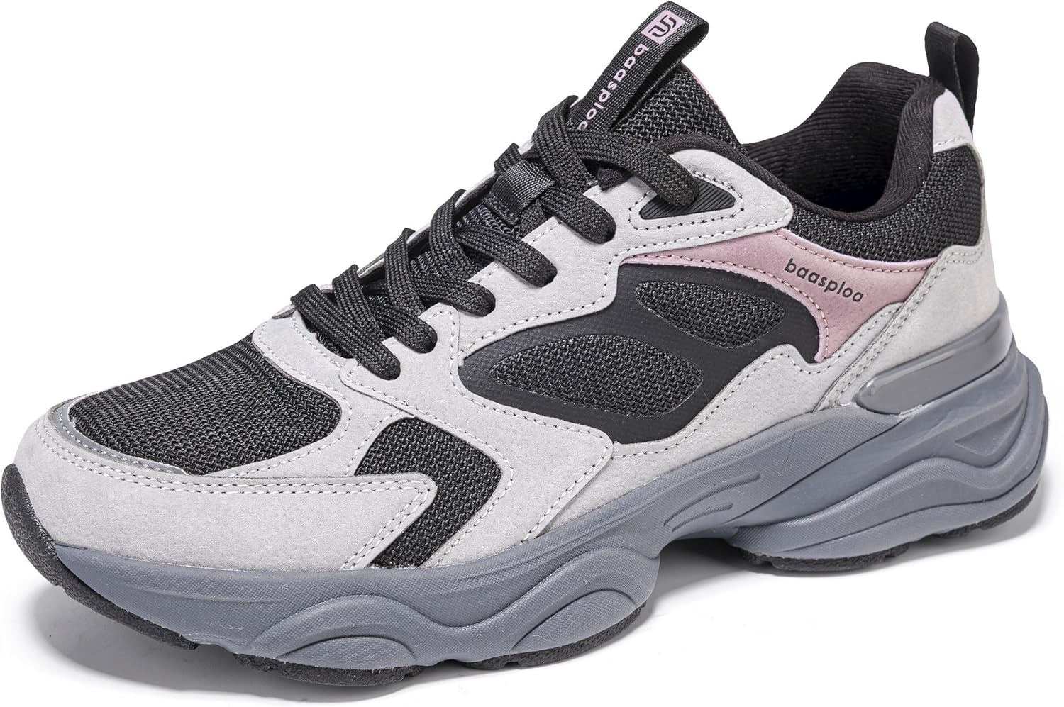 BAASPLOA Women's Casual Fashion Sneakers Lightweight Walking Shoes for Women Workout Gym Sneakers Non Slip Breathable Mesh Tennis Shoes Chunky Retro Dad Shoes