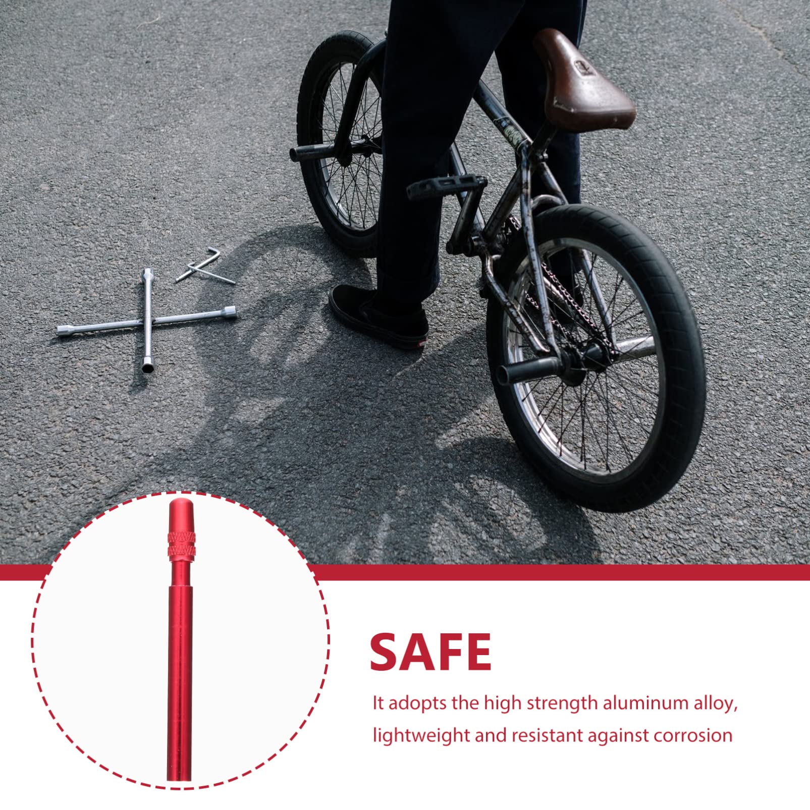 FOYTOKI Bike Necessity Extend Valves Stem Tire Caps Inner Tire Nozzle Pc Aluminum Alloy Bike Valve Stem