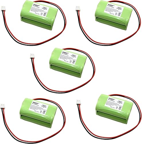 HQRP Paquete de 5 baterías de respaldo de 4.8 V compatibles con D-AA650BX4, E-XP2RBW, ANIC1117, D-AA500 BL93NC487 BL93NC484 BAA48R Lithonia
