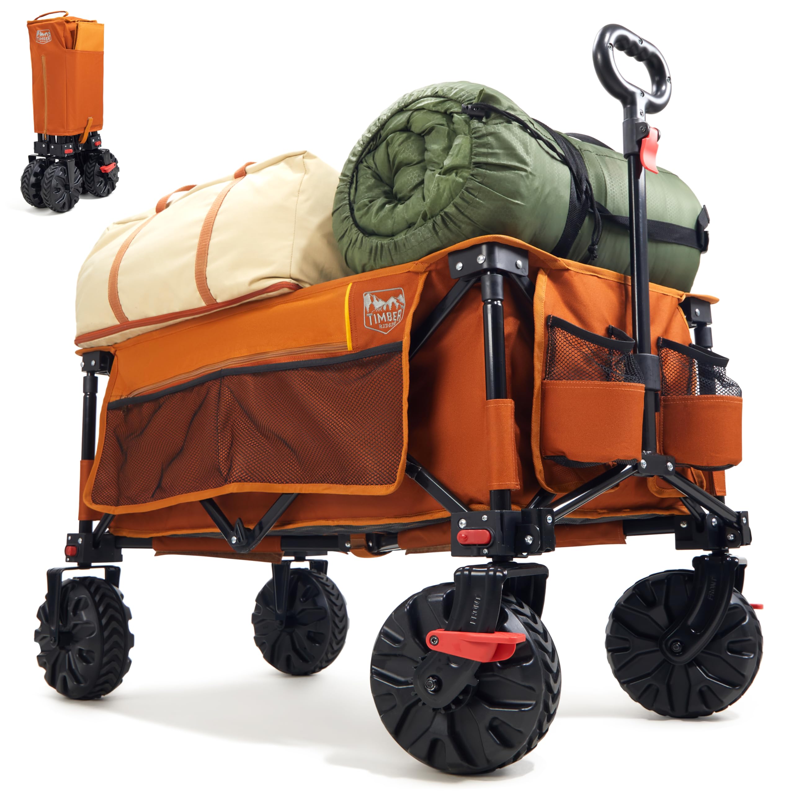 Carrello pieghevole portatutto ruote sabbia giardino robusto