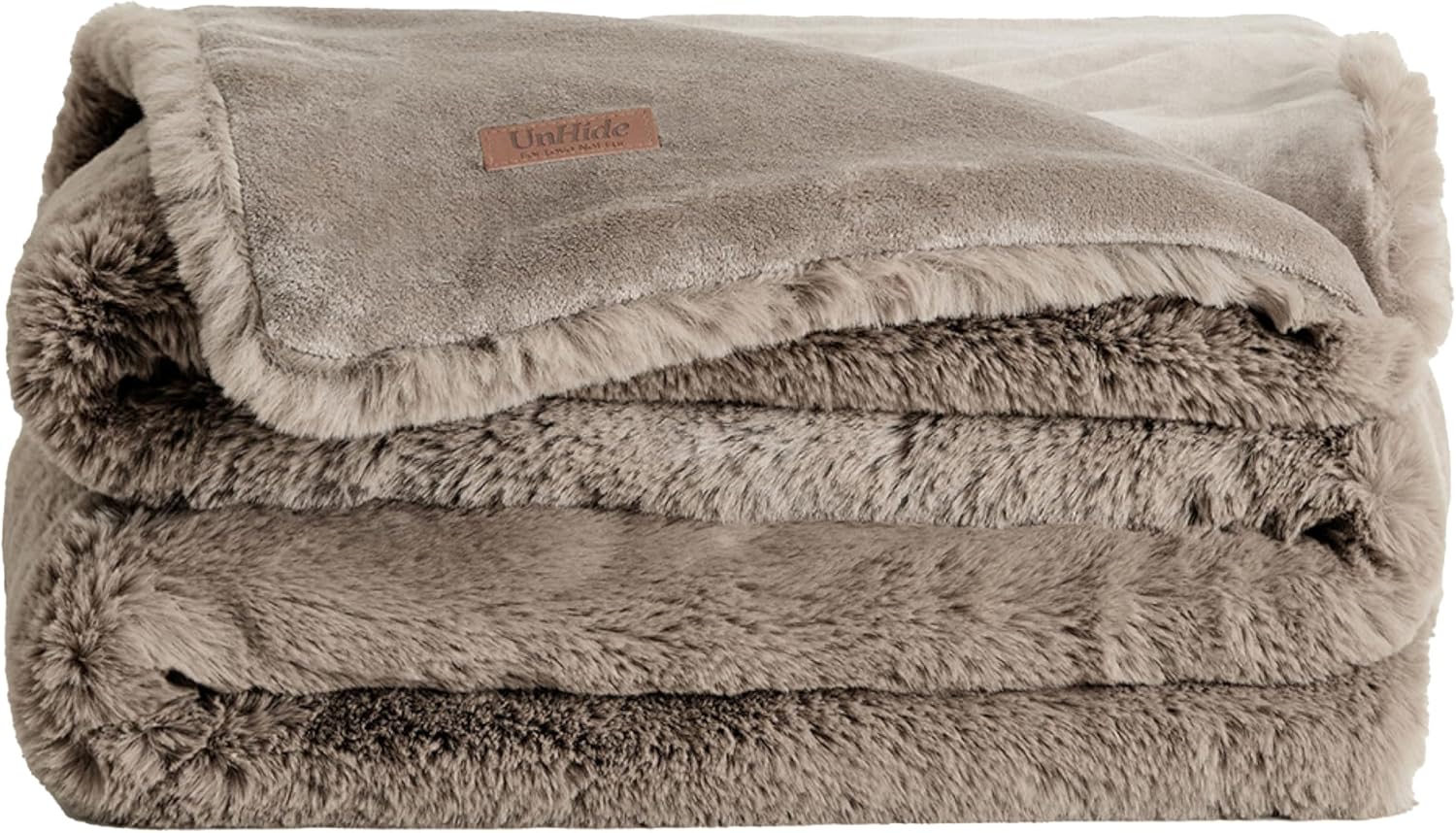 UnHide Marshmallow Faux Fur Blanket Heavy Weight, Extra