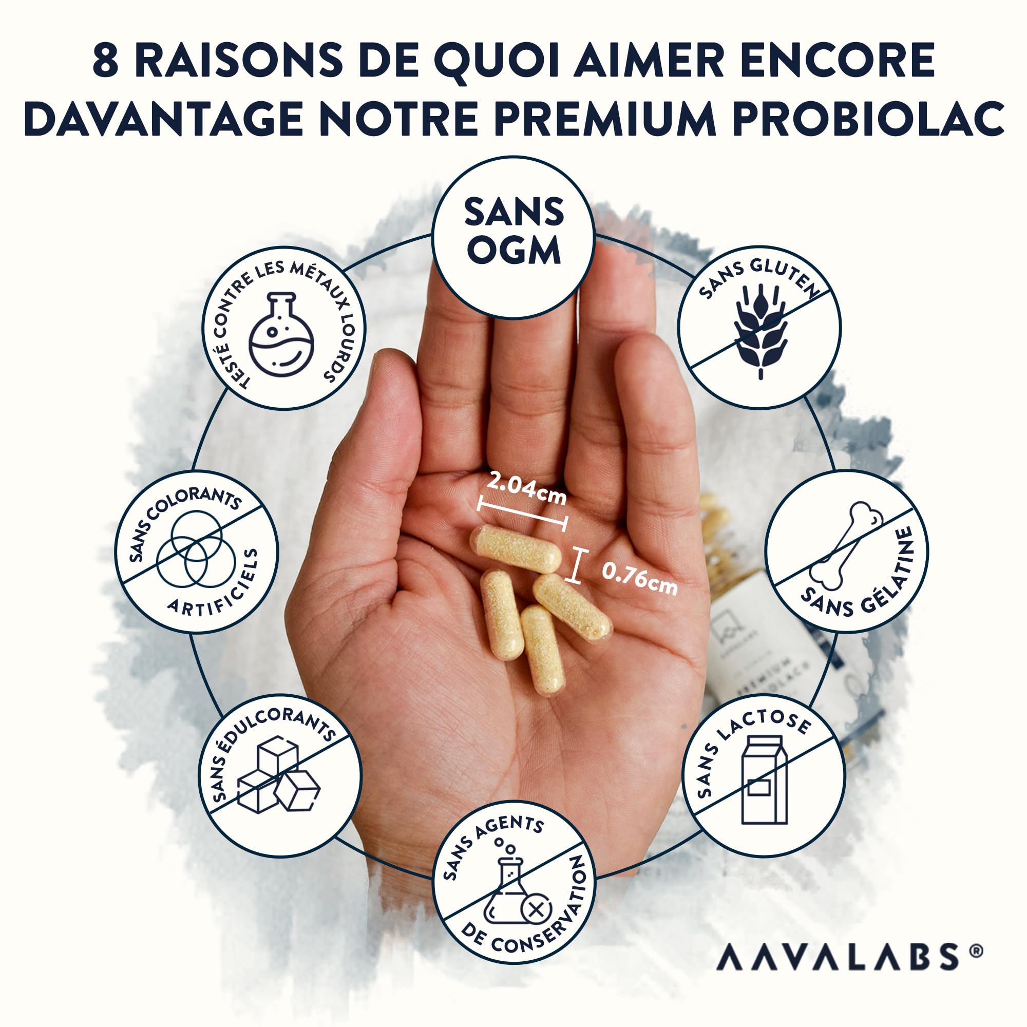 Probiotique Flore Intestinale 120MilliardsUFC 30Souches [Lactobacillus Gasseri Lactobacillus Rhamnosus]+ Zinc Ferments Lactiques Probiotiques Flore Intestinale et Prébiotique (Inuline) - 90 Gélules
