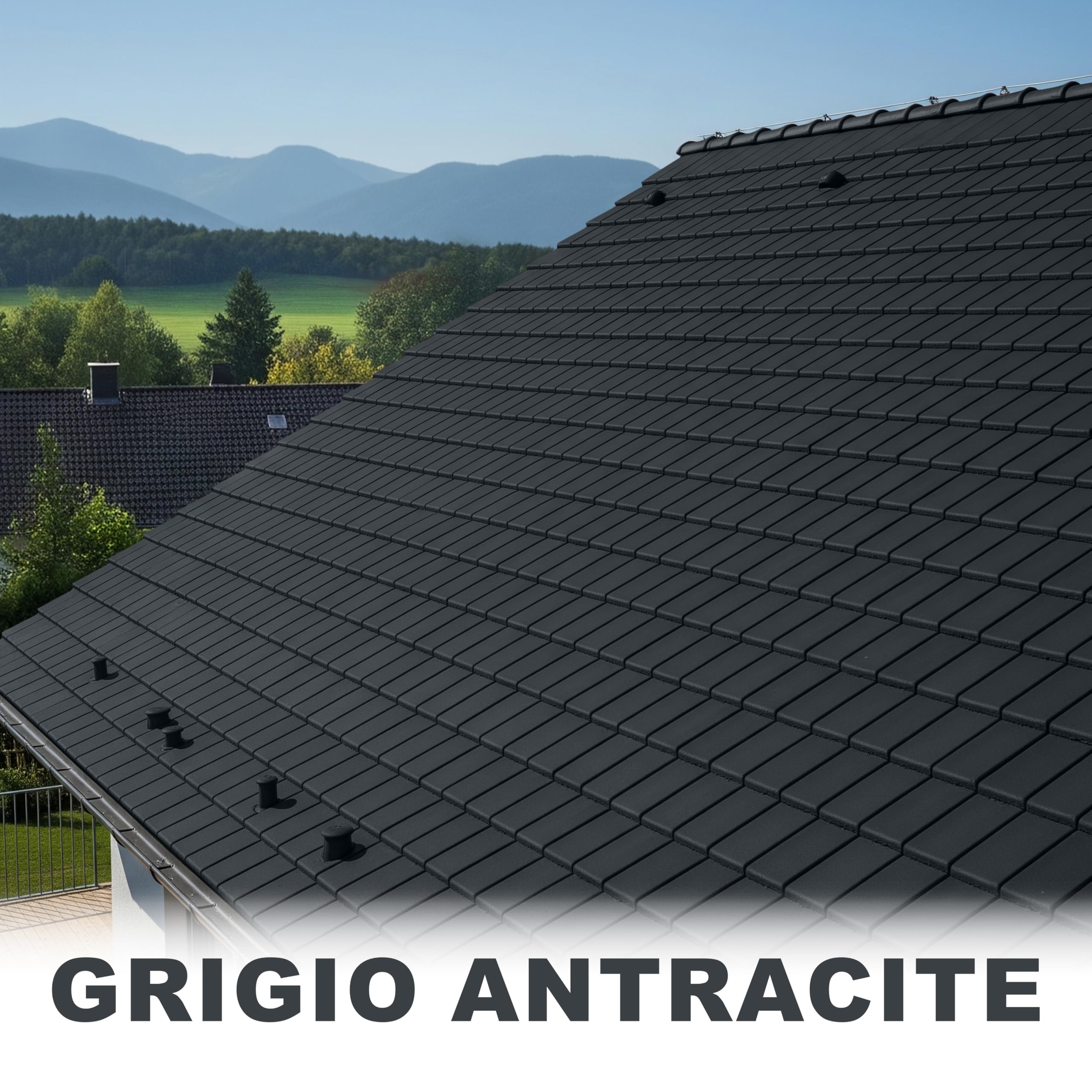 Vernice per tetto Pittura Manto di Copertura W510 Grigio antracite simile RAL 7016-20L
