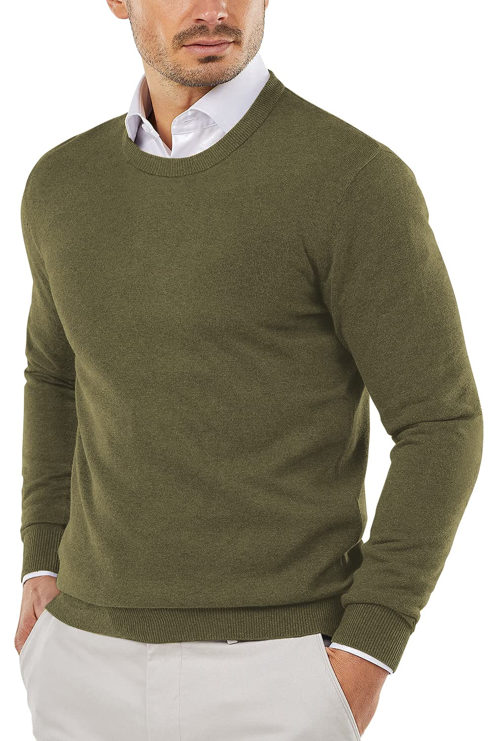 Pull Décontracté Chaud Pull Homme COOFANDY - Col Rond - Maille Fine - Décontracté - Polyester - Taille Standard Pull Tricoté Maille Fine