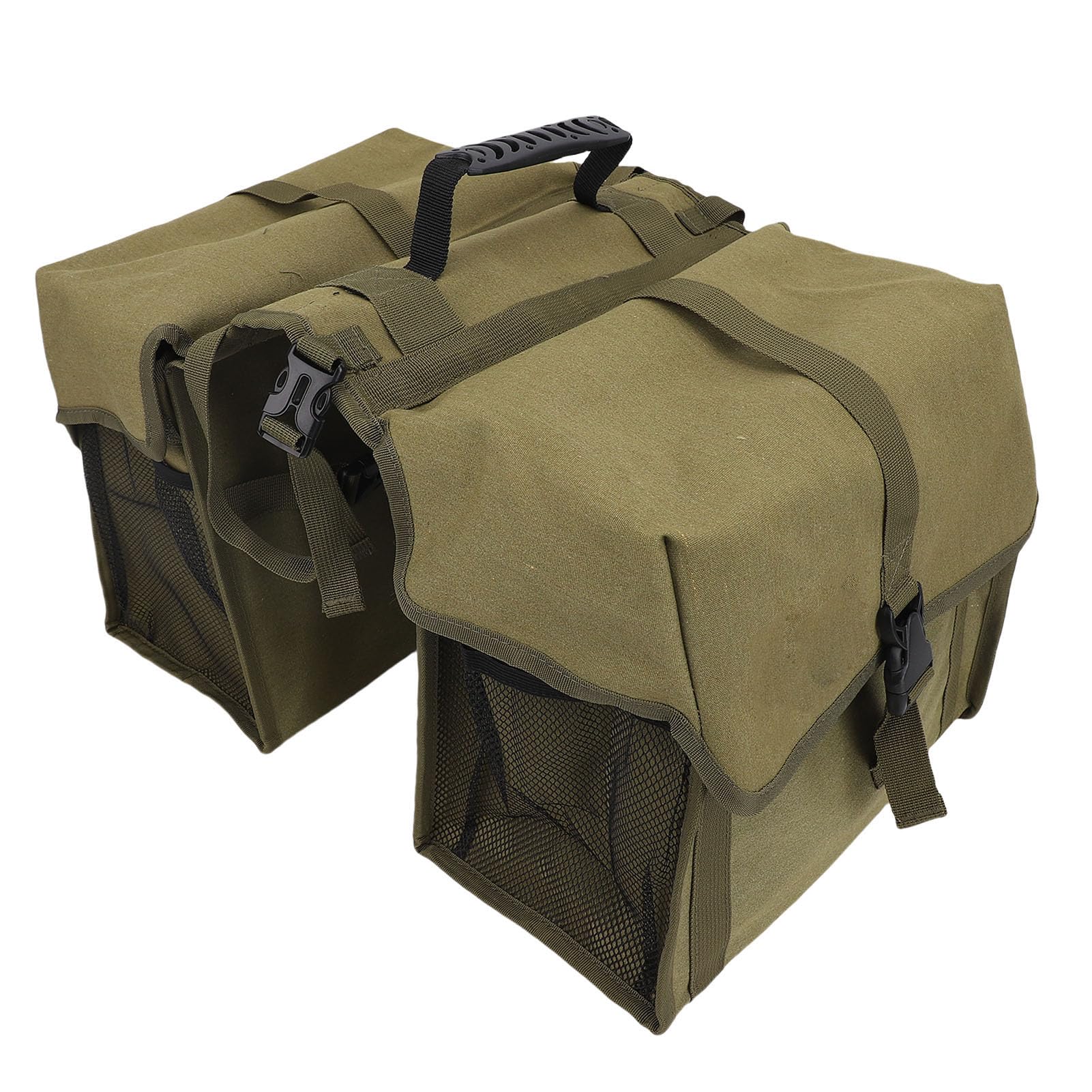 Borse a Doppia Borsa, a Prova di Acqua in Tela per Bagagliaio, Borsa Portaoggetti Doppia con Striscia Riflettente, Borsa Portabiciclette per Bici (30L)