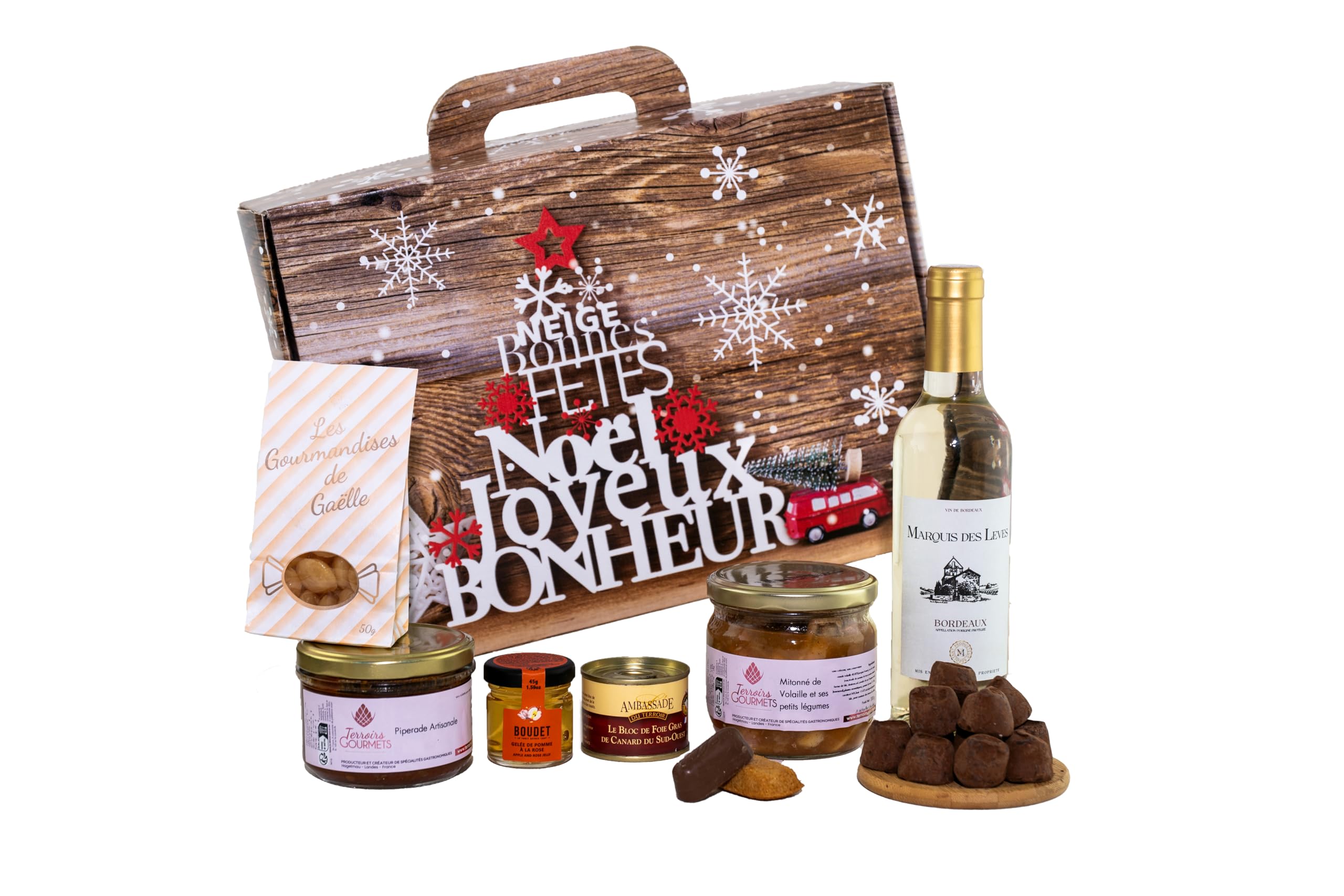 COLIS GOURMANDS Cesta Garni – Caja gourmand – Ideal para regalo del día de la madre, el día del padre, cumpleaños, Navidad, jubilación, cesta Garni-Coffret"Le Captivant"