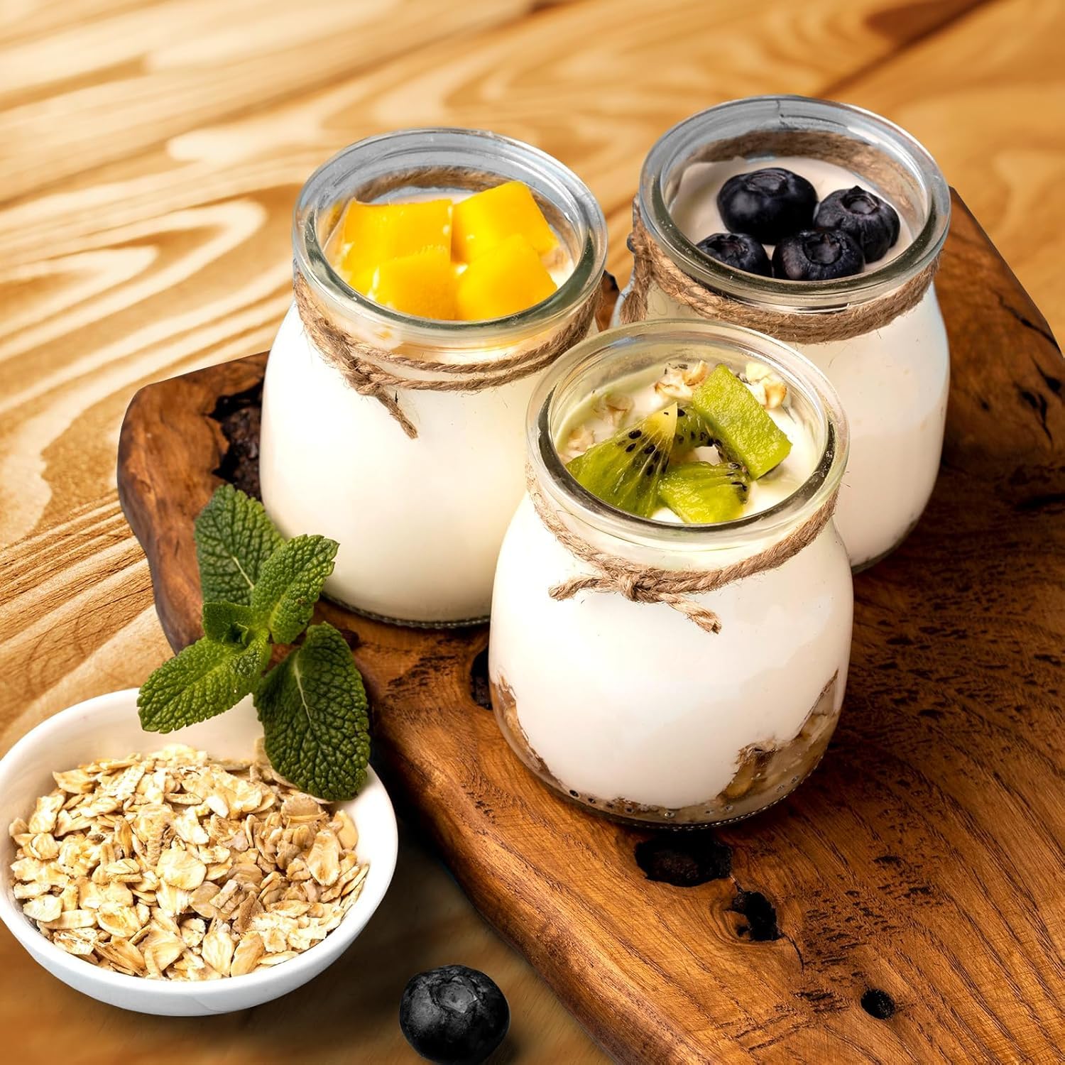 200ml Dessertgläser,Durchsichtige Joghurtgläser with Lid (30 Stück) - Joghurtgläser mit Deckel,Joghurt-Gläser, Weckgläser Glas Einweckgläser Tulpenglas für Marmeladen, Gelees, Honig, Desserts