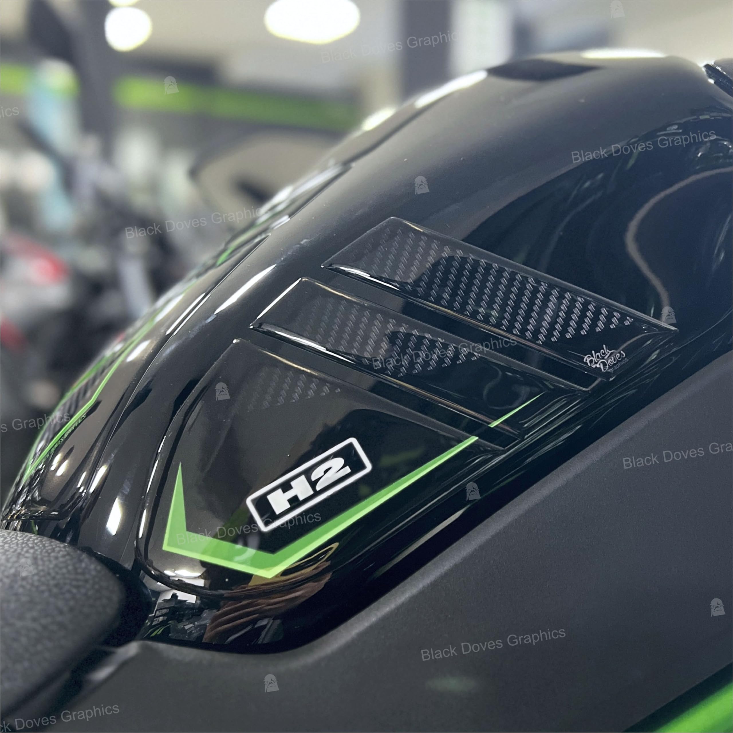 Autocollants résine 3D pour affronter la route en KAWASAKI Z H2 SE 2021-2024 et Ninja Z H2