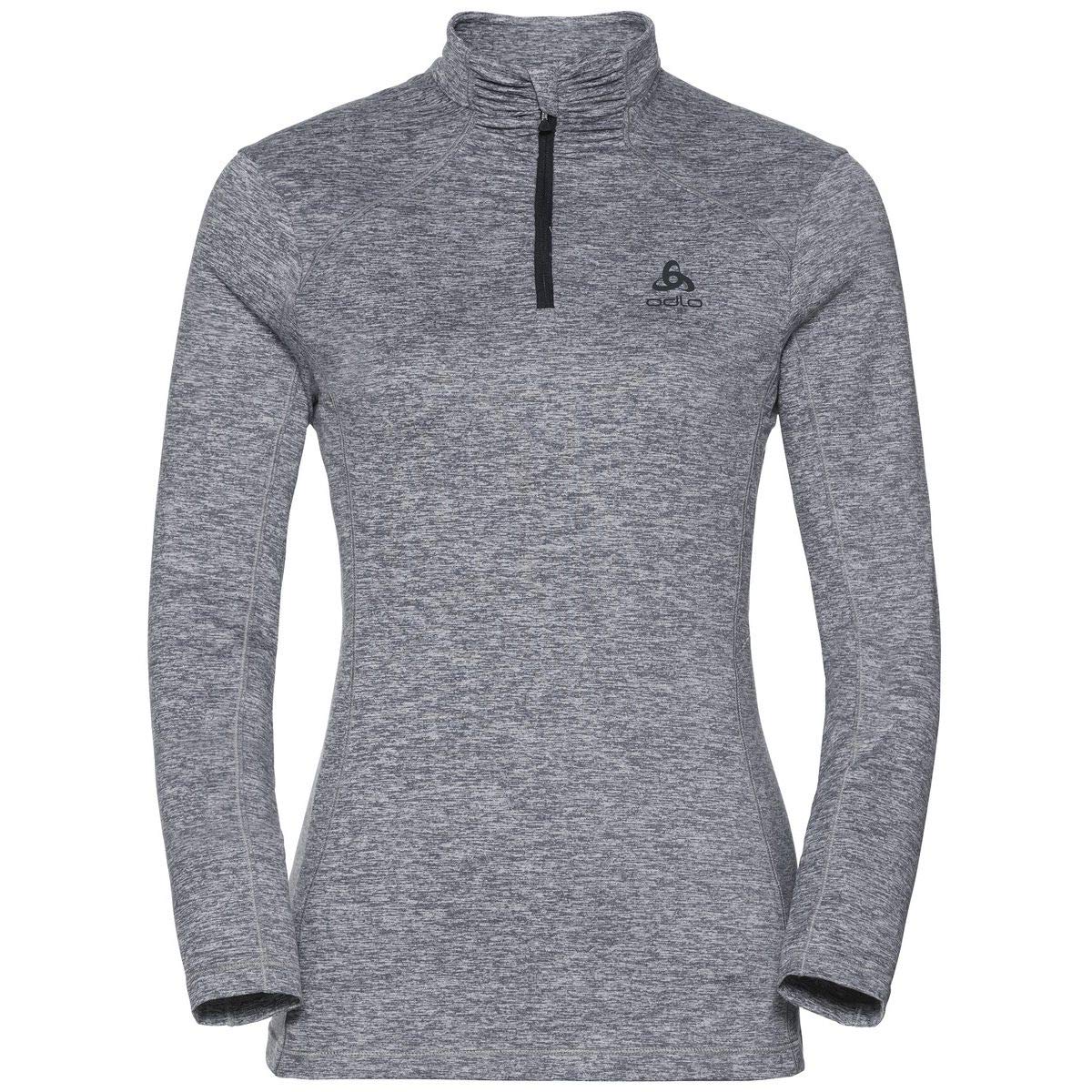 odlo(オドロ) Women Midlayer 1/2 Zip Steeze Midlayer - Grey Melange, M