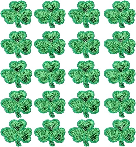 EXCEART 1 Satz 20 STK Klee Patch Stickereiflicken Für Kleidung Annähen Hutflecke