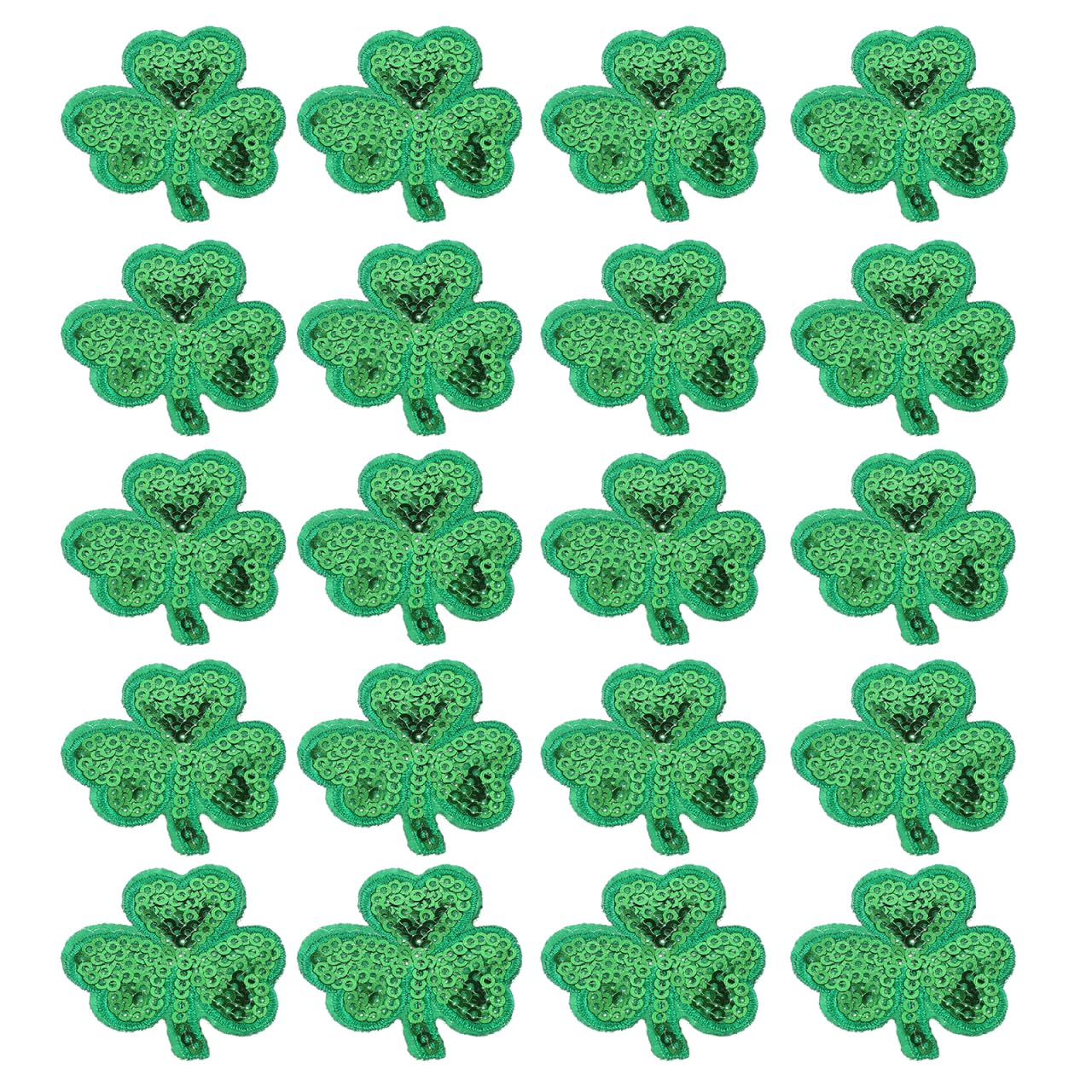 Patch Trèfle 4 Feuilles Brodé - Ecusson Thermocollant 75x60mm Porte-bonheur Irlandais