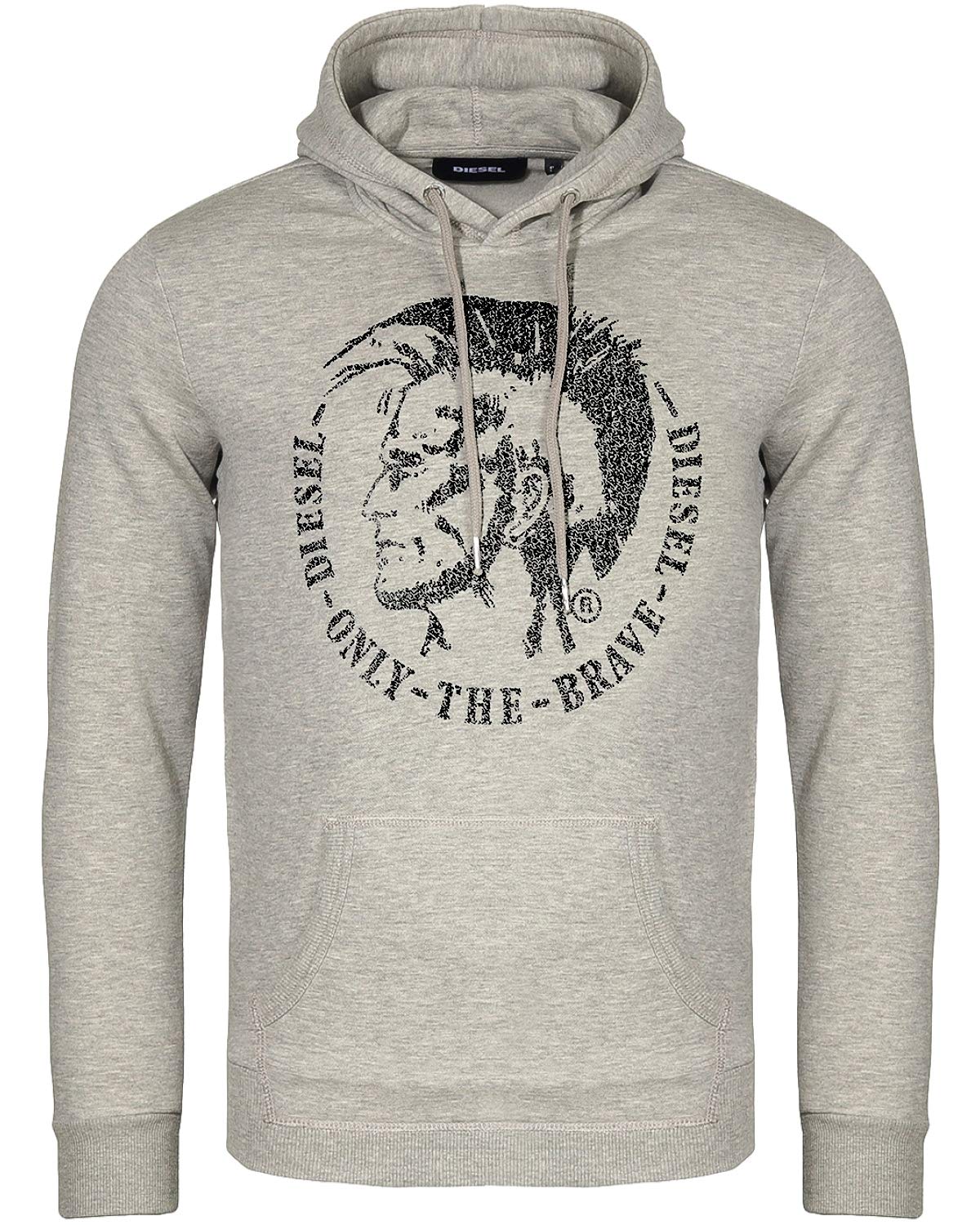 Diesel S-Agnes Grey Marl Overhead Hoodie - Large