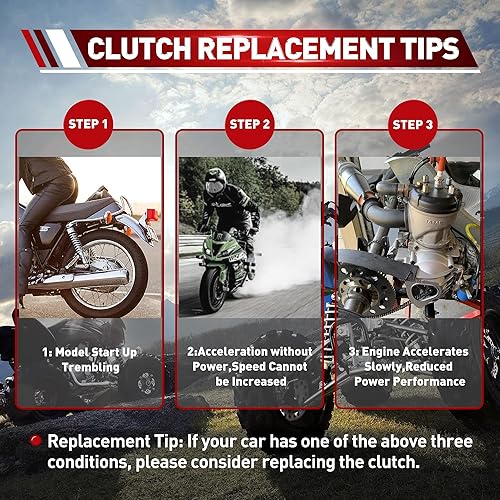 Miniatura 6 de WOOSTAR Almohadilla de embrague resistente para motocicleta con 3 resortes de repuesto para 2 tiempos 47cc 49cc Mini Quad Dirt Pit Bike Pocket Bike