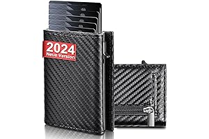 UNOSEKS Men's Wallet Card Holder: Pop Up Aluminum Case, Smart, RFID Blocking, Slim Minimalist