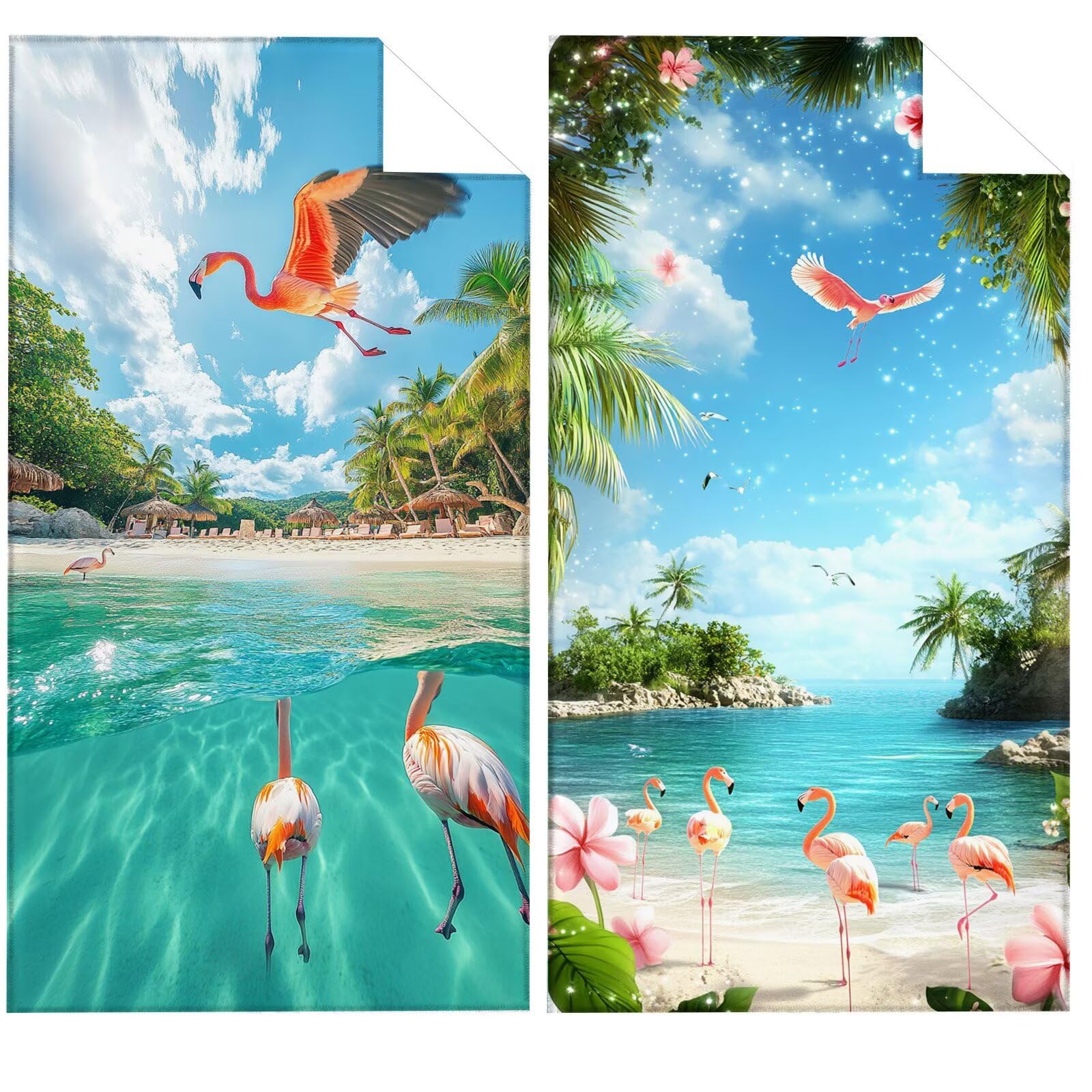 Toalla Microfibra Grande 90x180cm Toalla Playa Animal Toallas de Playa Secado Rapido, Toallas Bano con Bolsa, Beach Towel Verano Antiarena Ligeras para Camping Piscina Yoga Gimnasio Deportes VQ-804