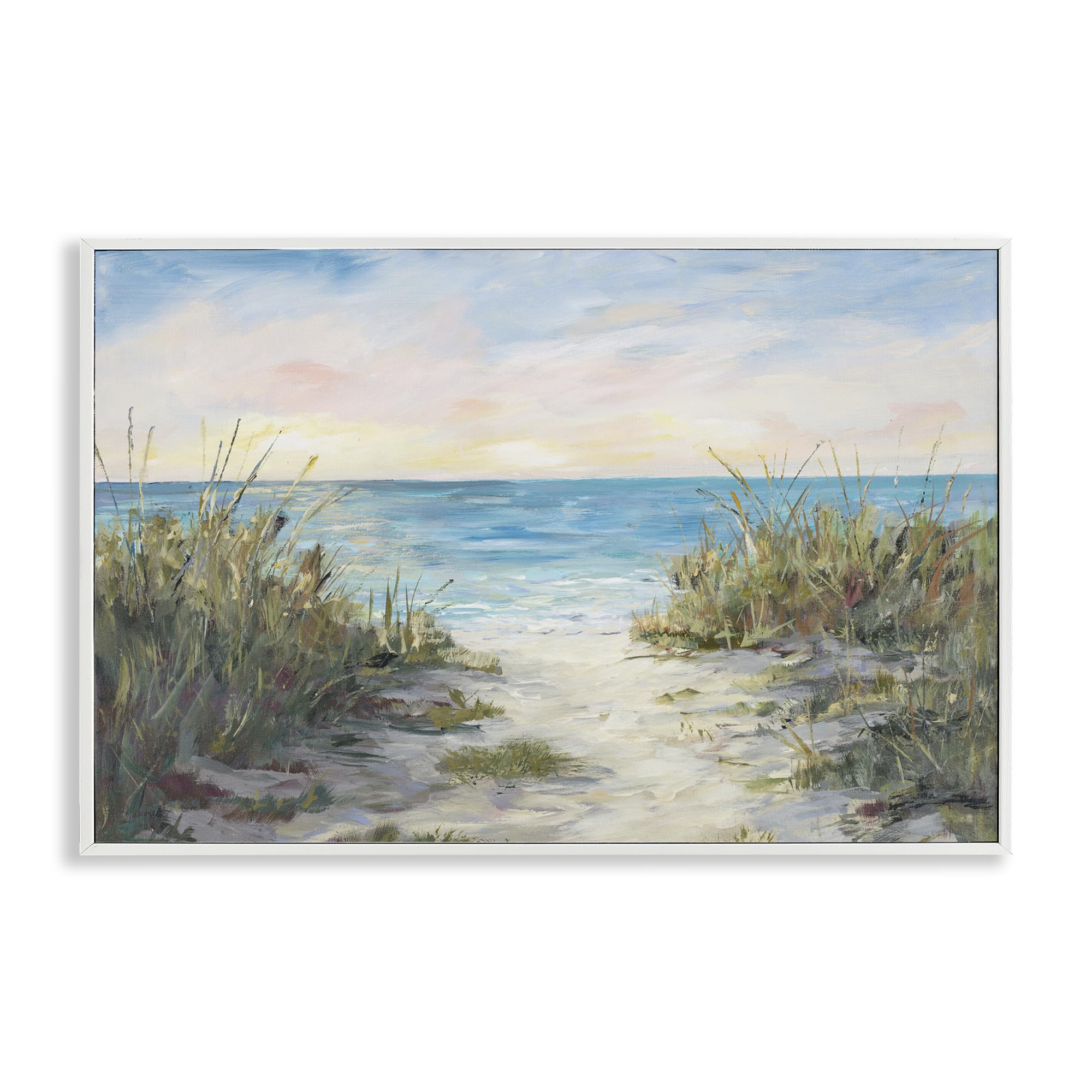 Stupell Industries Coastal Pathway Horizon 'Walk To The Beach'| Framed Giclee Art