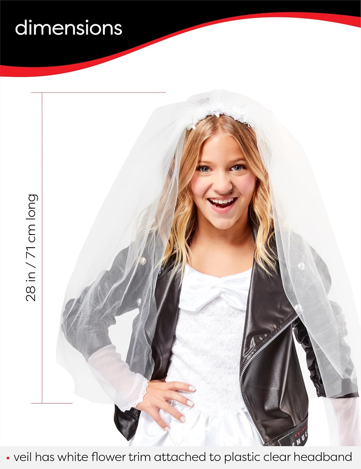 Rubies Bride of Chucky: Tiffany Costume Dress for Kids, Girl's Medium