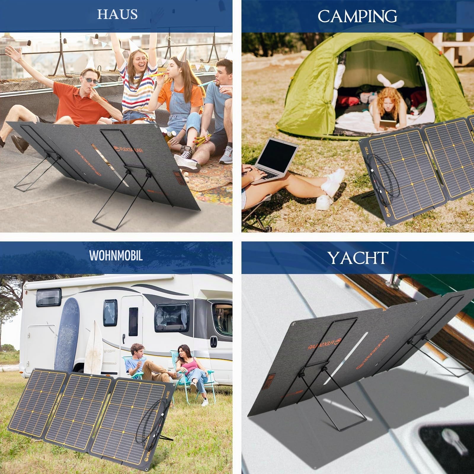 2x Solarpanel Halterung, Klappbarer Solarmodul Halterung, Keine Feste Installation Erforderlich Stabil und Leicht für Viele Modelle Von Solarmodulen