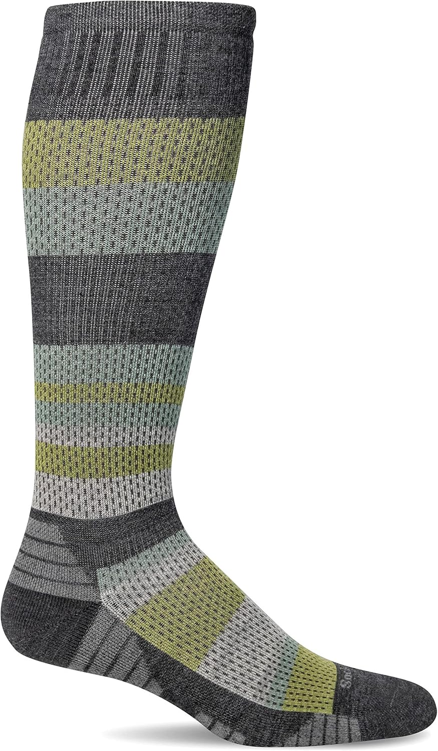 Sockwell Women's Journey Knee High Moderate Graduated Compression Sock, Charcoal - M/L