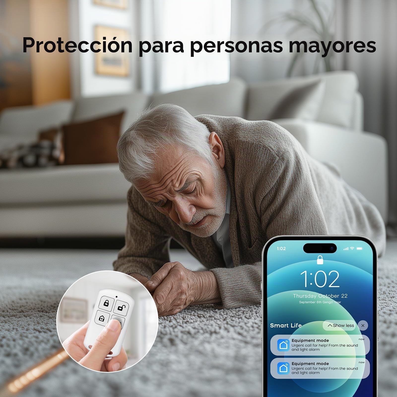 PGST Alarmas para casa,5PCS Kit Alarma casa WiFi,Sistema de Alarma para casa con Sirena 100DB, Puertas y Ventanas, PIR, para Casa, Caravana, Garaje,Compatible con Alexa, Google(Tuya/Smartlife)