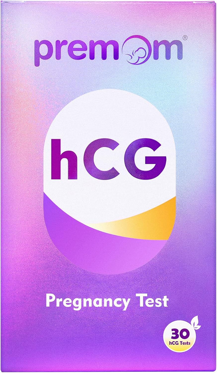 Premom 30 Pack Pregnancy Tests: Bulk Pregnancy Strips Kit Early Detection Highly Sensitive Result - at Home Urine hCG Tests