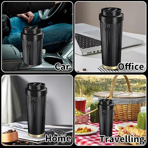 Miniatura 6 de Enfriador y calentador inteligente 2 en 1 para auto, mantiene la bebida fría o caliente, café, agua y leche, calentador y taza de refrigeración con