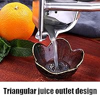 Vista 5 de Exprimidor de limón de acero inoxidable, exprimidor manual de alta resistencia, prensa manual de jugo de exprimir, extractor de jugo de naranja