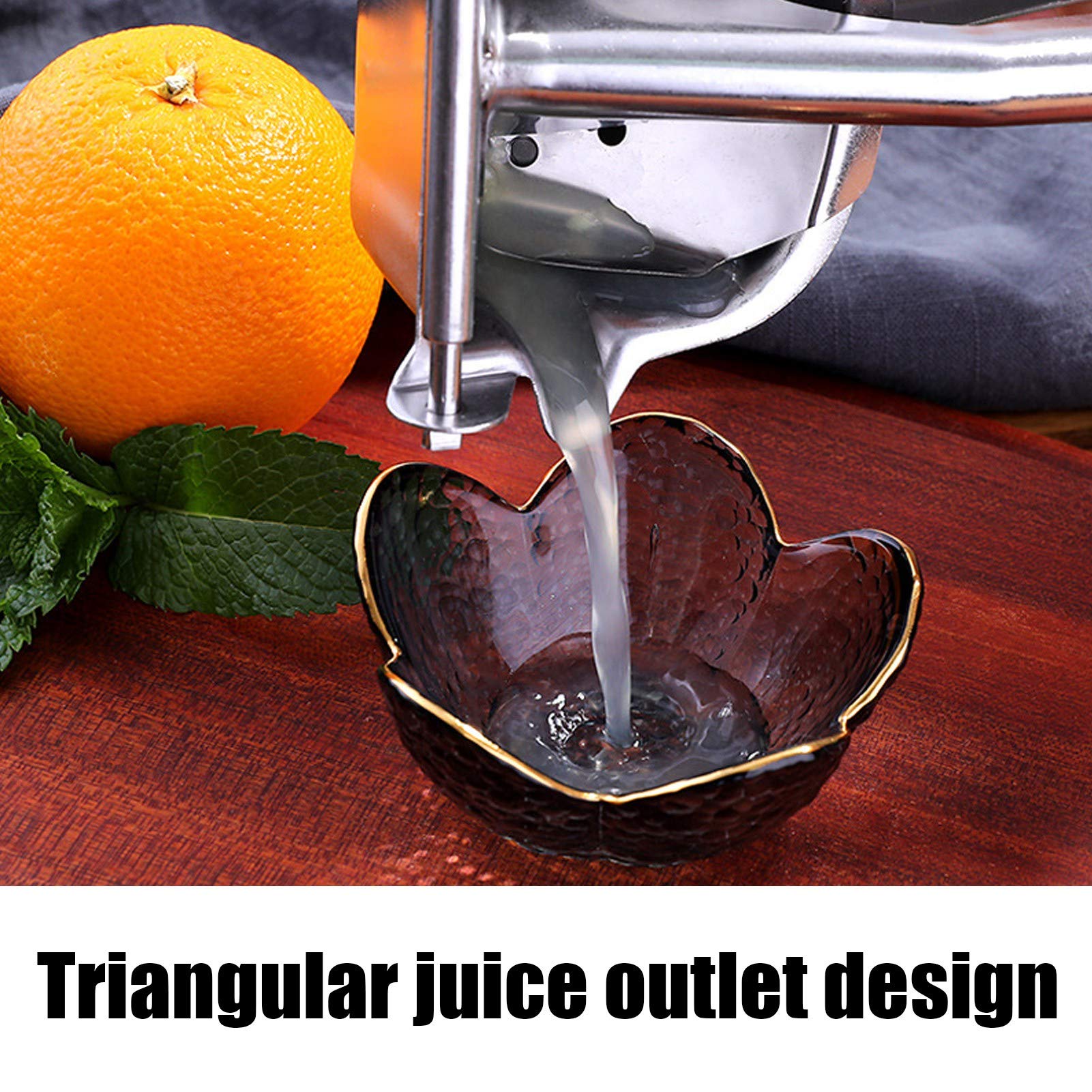 Exprimidor manual de acero inoxidable 304, a prueba de fugas, resistente al desgaste, de alta eficiencia, mango cómodo, accesorios de cocina