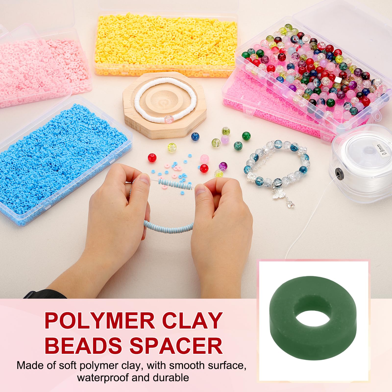 PATIKIL 4mm Polymer Clay Beads Spacer - Image 3