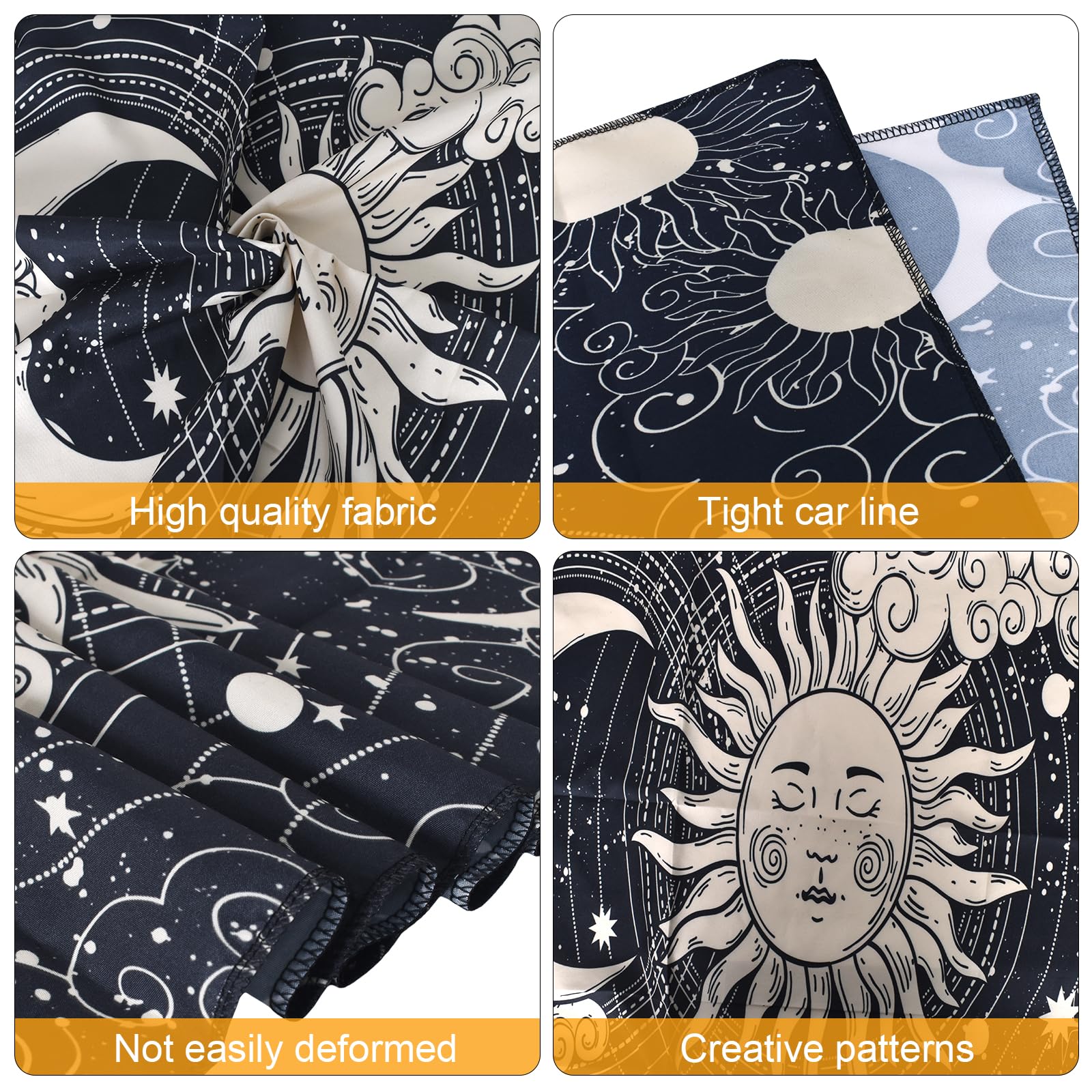 SANYOCZH Mond Sonne Wandteppich Aesthetic, Schwarz Weiss