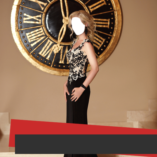 Femme Longue Robe Photo Montage