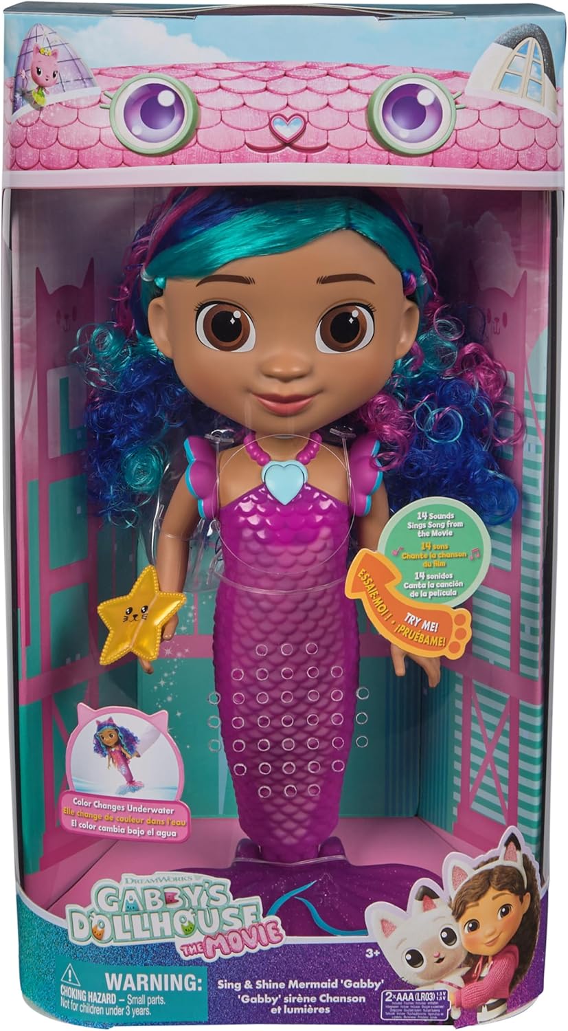 Gabby's Dollhouse Movie Feature Mermaid Doll, Multi-Colour, 6074338