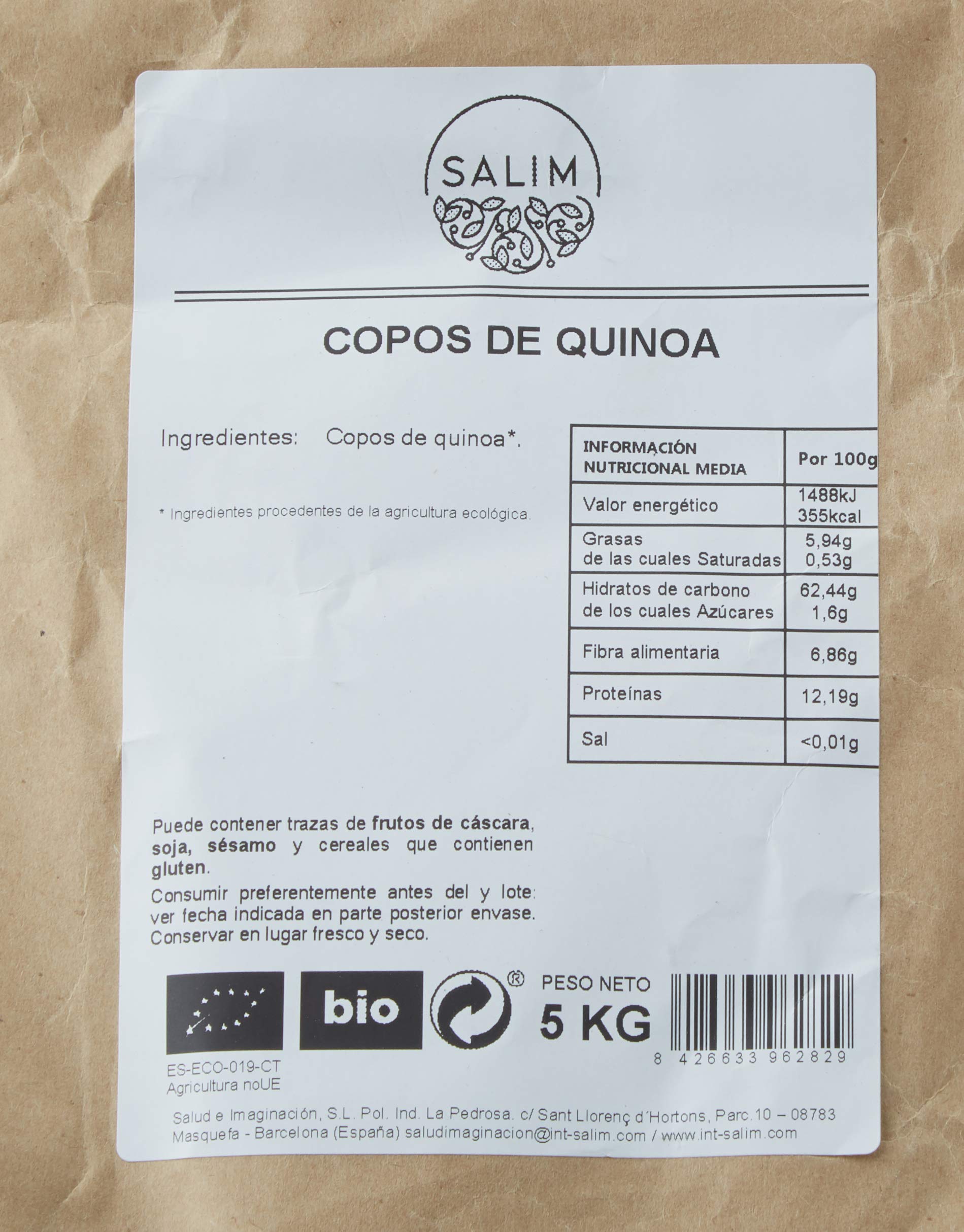 Graneles Granel Eco Copos De Quinoa 5 Kg Graneles 5000 g