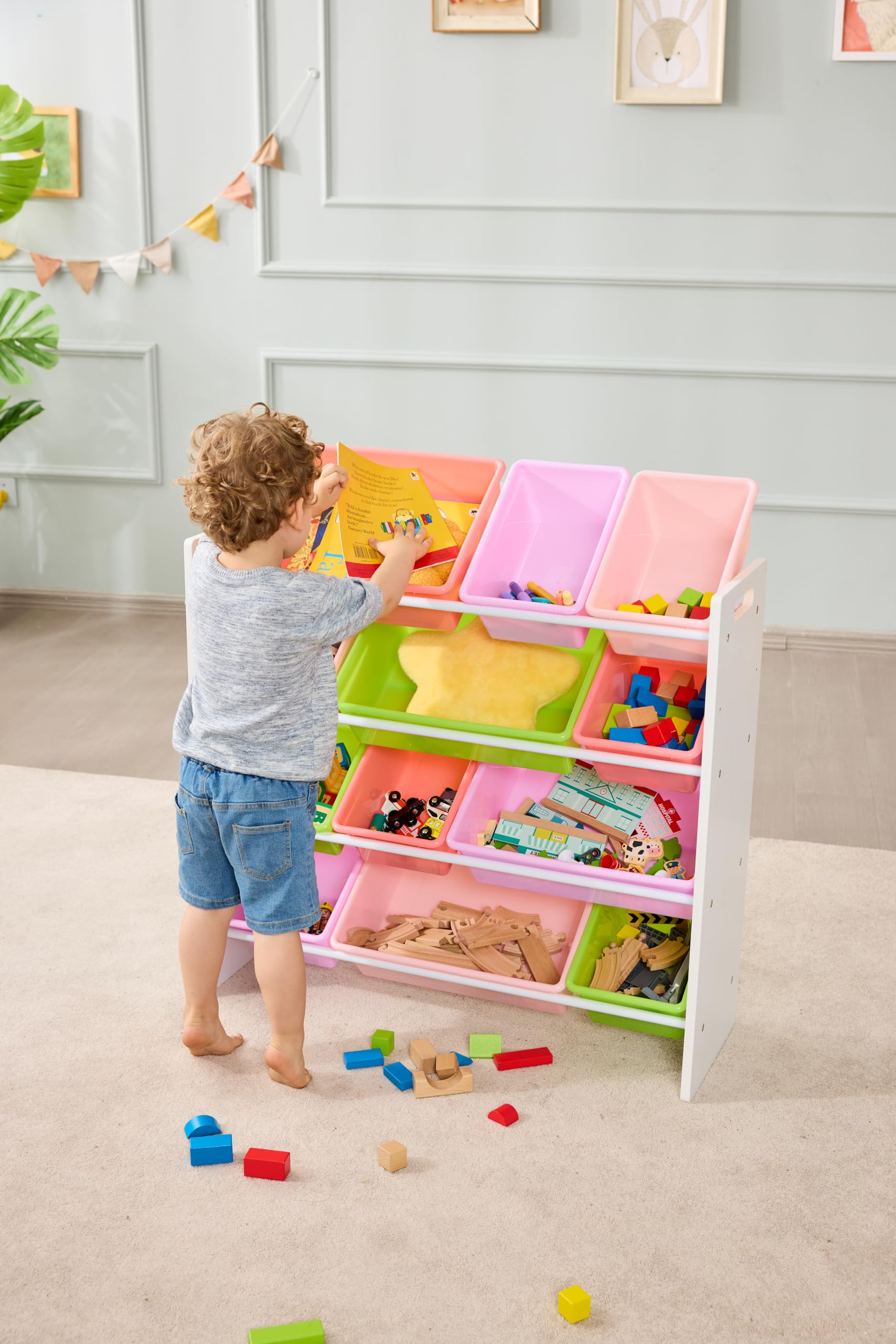 Amazon.com: Amazon Basics Kids Toy Storage Organizer with 12