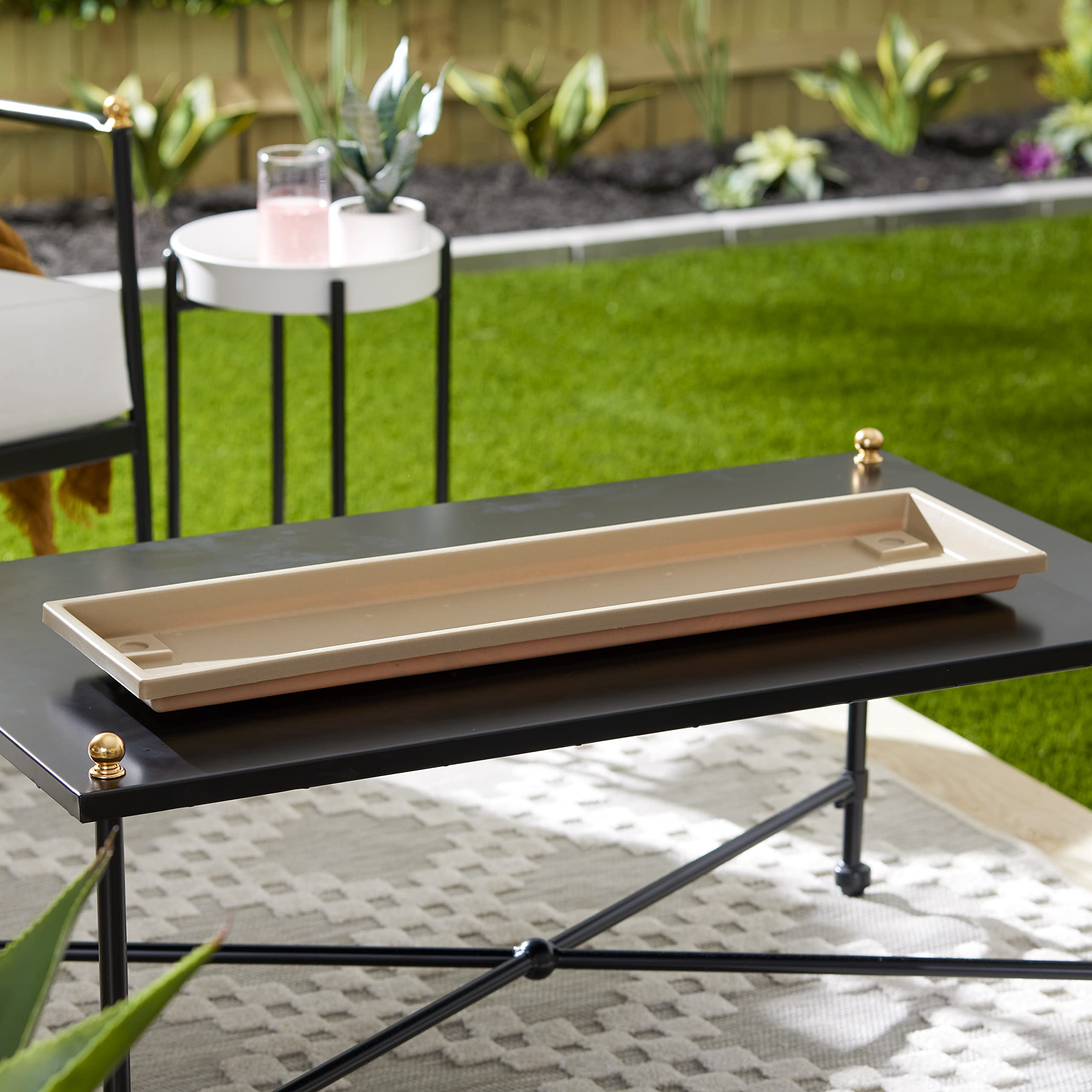 Amazon.com : The HC Companies Venetian Rectangular Plant Tray