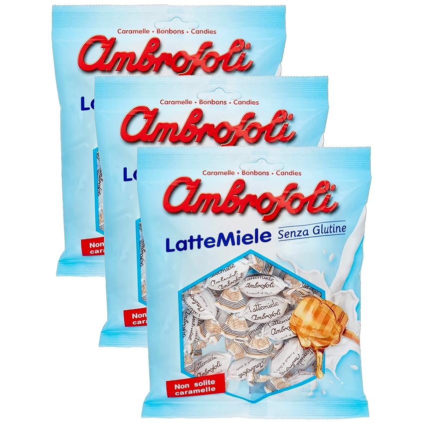 Ambrosoli Caramelle Lattemiele, 135g (Confezione da 3)