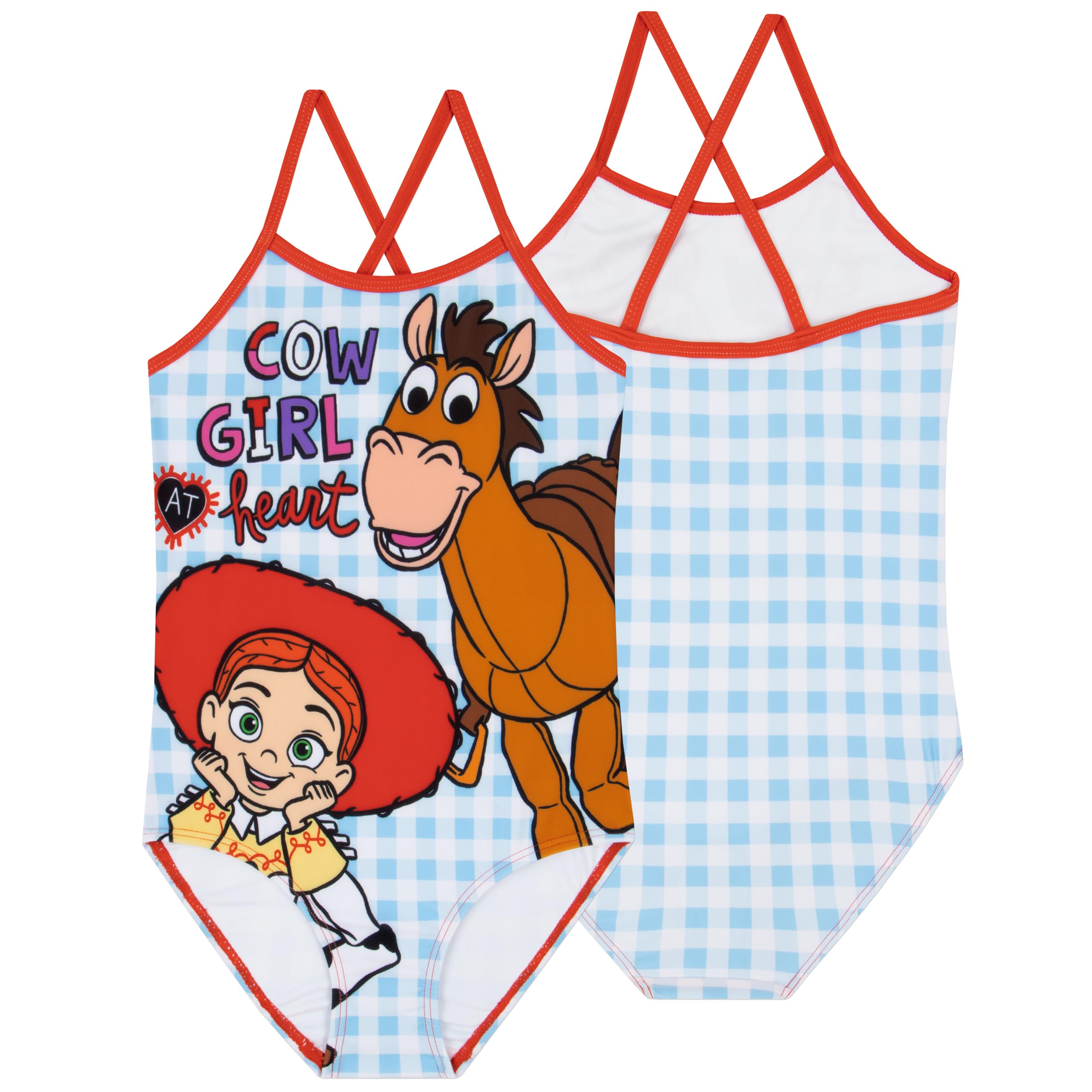 Disney Maillot de Bain Filles Toy Story, Maillot de Bain Une pièce Toy Story Jessie et Bullseye, Vetement Fille