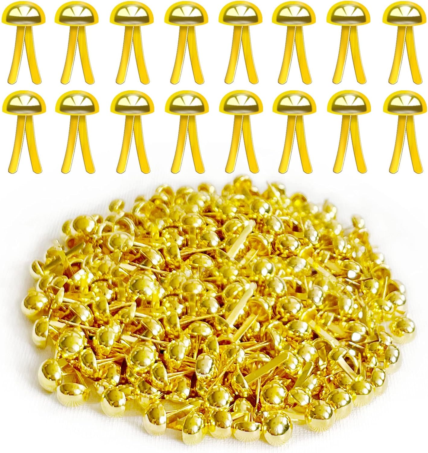 HILELIFE 300 Pieces Brads for Paper Crafts, Premium Mini