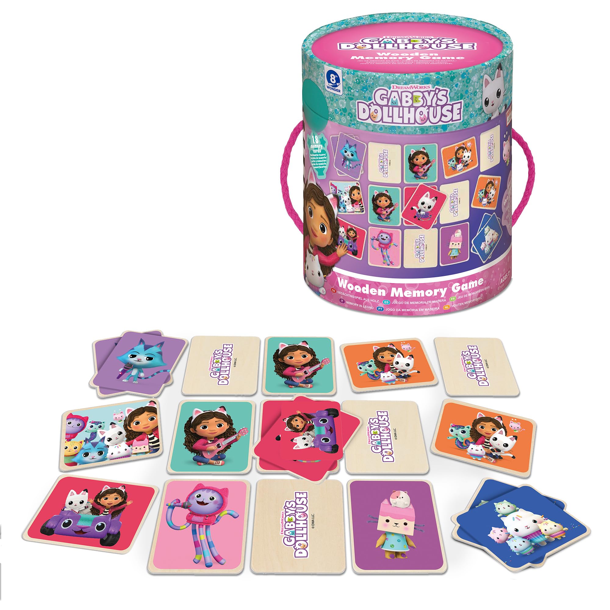Gabby's Dollhouse Memory Game for Kids - Matching Game with Gabby & Friends - Fun Family Travel Game - Compact & Portable Design - Classic Character Matching Toy for Home or On-the-Go Entertainment