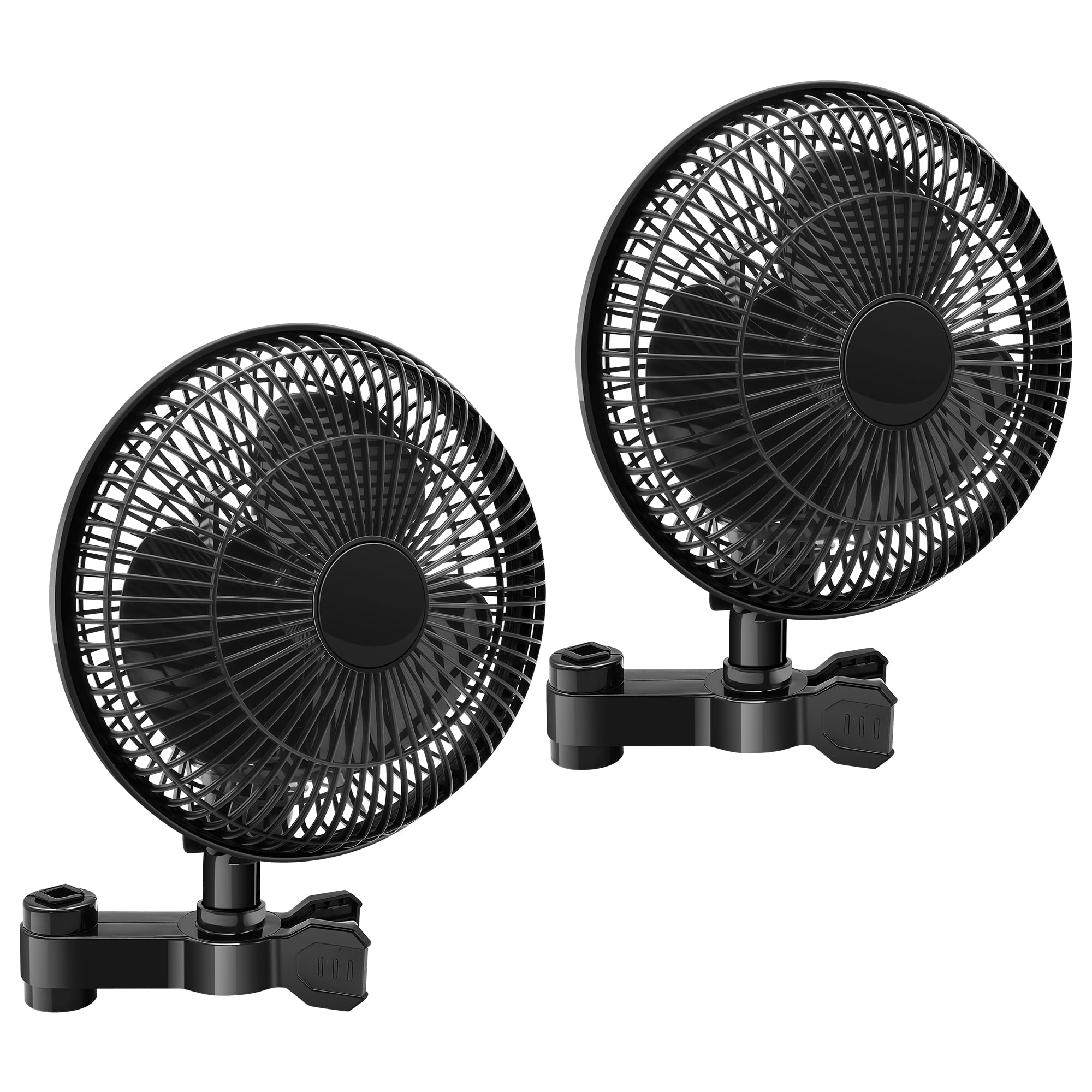 2 Stück Grow Ventilator mit Clip Oszillierend, 25W Clip Ventilator mit 2 Geschwind, Schwenkbar Grow Lüfter