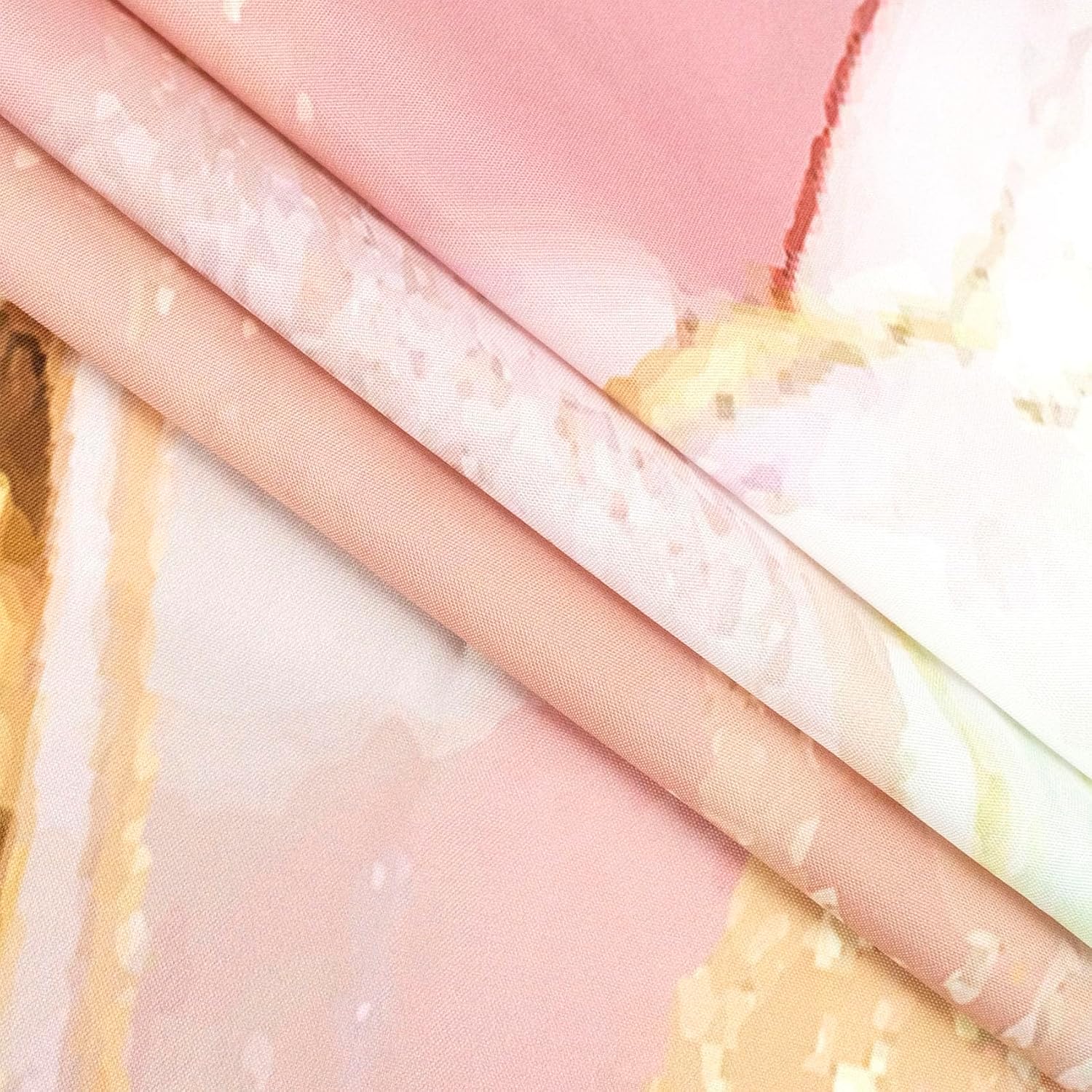 HVEST Pink Marble Shower Curtain for Bathroom,Turquoise Marble Luxury Shower Curtain with Hooks,Modern White and Gold Abstract Bathroom Shower Curtain Set Bathroom Decor,72L X 60W inches