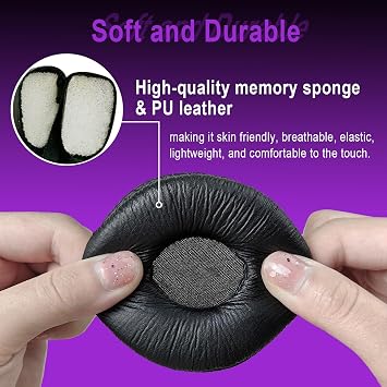 Replacement Ear Pads Ear Cushions for 70mm Sony Headphones, 2 Pack