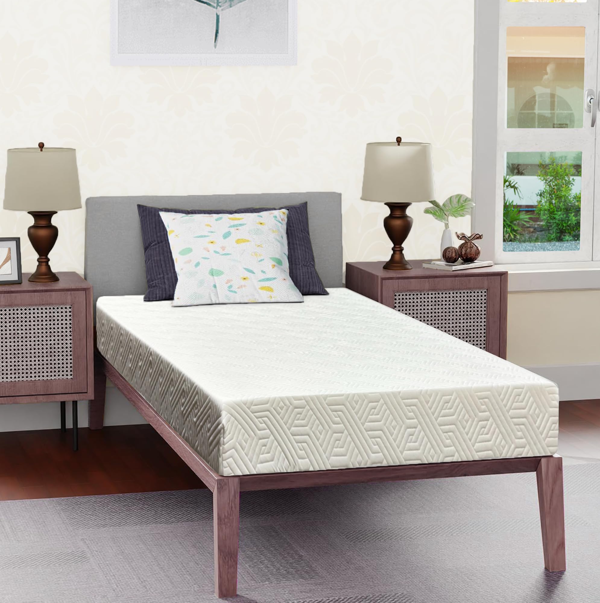 Econo 5" Twin/Single Size Mattress in a Box Cool Resilient Medium Firm Flippable Foam | Mattress for Everyone | Use with Bunk Bed/Trundle/Platform Bed | CertiPUR-US® Certified