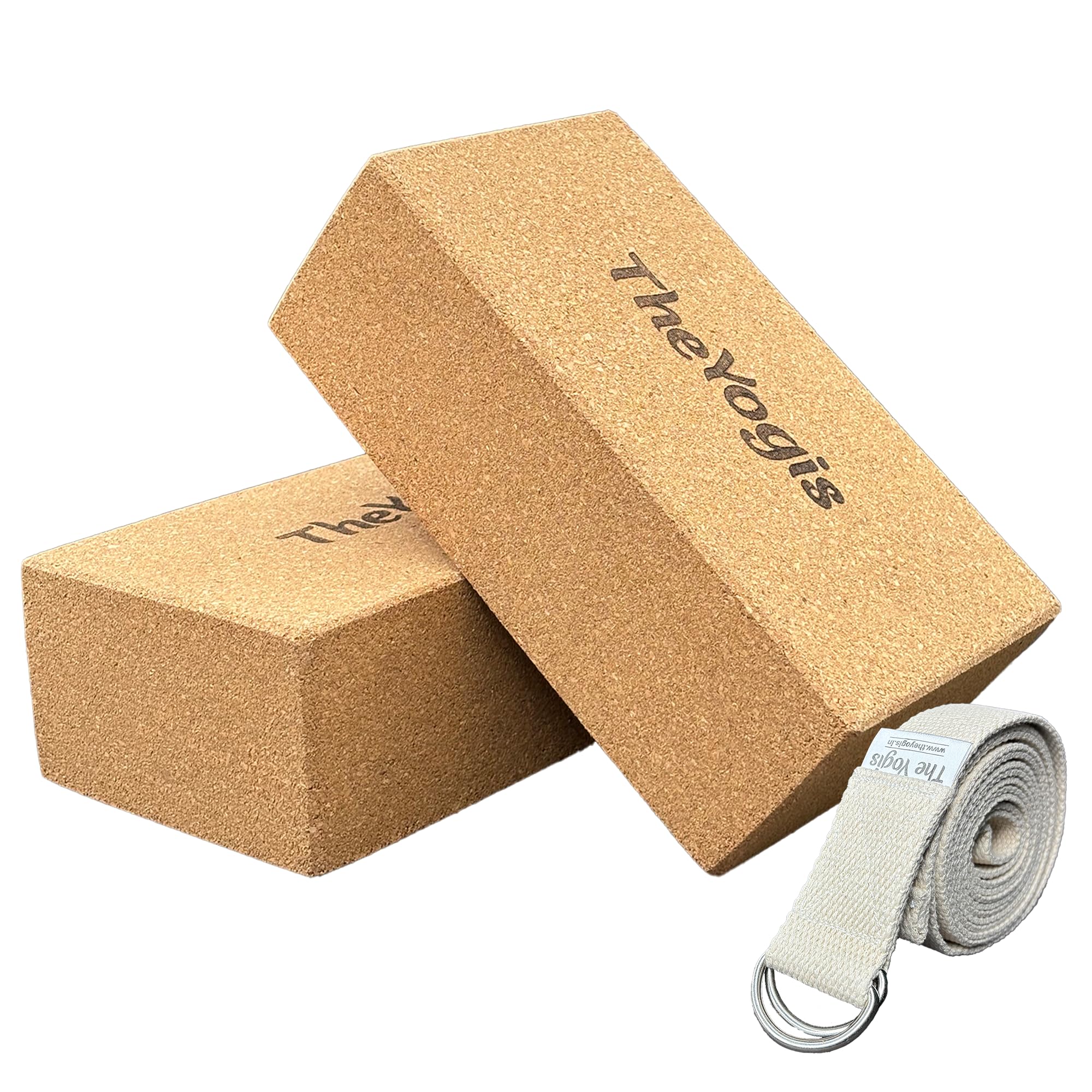 The Yogis Cork Yoga Blocks Set of 2 With Belt, 9"x5"x3" Yoga Blocks Non-Slip&Anti-Tilt for Women| Men, Lightweight, Odor-Resistant| Moisture-Proof, with Non Slip Surface, Eco-Friendly Yoga Accessories for Women, Ideal for Yoga, Pilates, Stretching (B092TMJSQW) Amazon Price History, Amazon Price Tracker