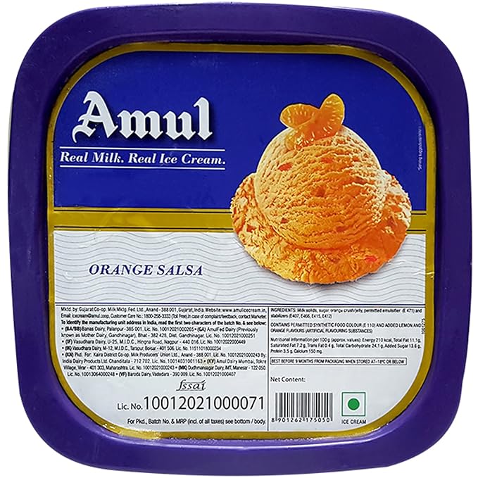 Amul Ice Cream Orange Salsa, 1 Cup Amazon.in Grocery & Gourmet Foods